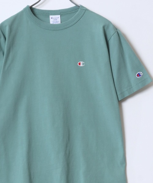 Champion（チャンピオン）の「2026SS Champion/チャンピオン USAコットン ワンポイントロゴ刺繍 無地 半袖Tシャツ レディース メンズ（Tシャツ/カットソー・メンズ・ブラック/ダークグリーン/グレー/ネイビー/ラベンダー/オートミール/ホワイト/ブルー/イエロー/サンドベージュ/グリーン/グレイッシュブルー/レンガ/クリーム/サックスブルー/ベージュ/オリーブドラブ/スカイブルー/オレンジ/セージグリーン/サファリグリーン・L/XL/M）」の9枚目の写真