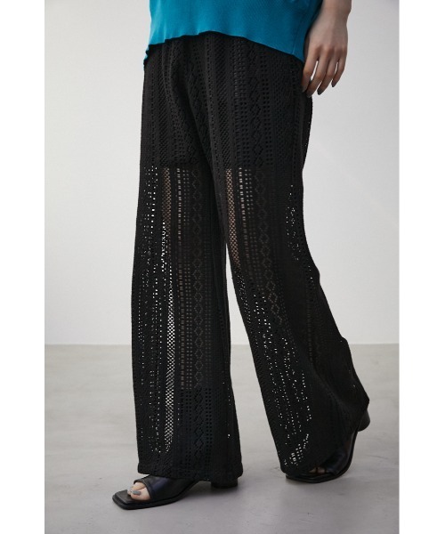 AZUL by moussy(アズールバイマウジー)の「LACE PANTS/レースパンツ(その他パンツ・レディース・アイボリー/ブラック・MEDIUM/SMALL)」の13枚目の写真