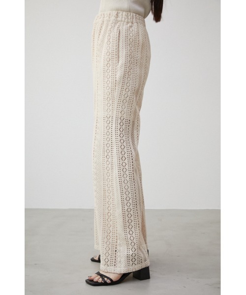 AZUL by moussy(アズールバイマウジー)の「LACE PANTS/レースパンツ(その他パンツ・レディース・アイボリー/ブラック・MEDIUM/SMALL)」の8枚目の写真