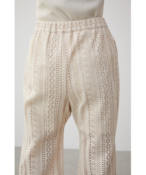 AZUL by moussy(アズールバイマウジー)の「LACE PANTS/レースパンツ(その他パンツ・レディース・アイボリー/ブラック・MEDIUM/SMALL)」の11枚目の写真
