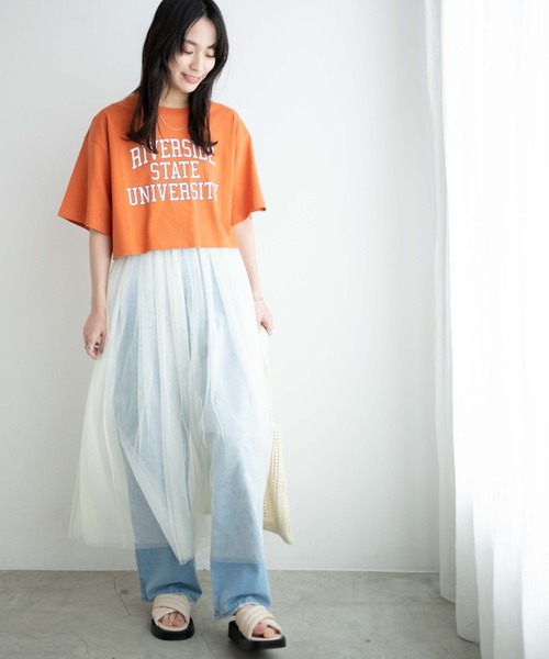 WEGO(ウィゴー)の「WEGO/【一部店限定】2wayボリュームチュールスカート(スカート・レディース・オフホワイト/ブラック・FREE)」の3枚目の写真