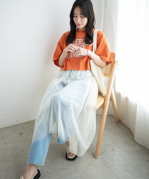 WEGO(ウィゴー)の「WEGO/【一部店限定】2wayボリュームチュールスカート(スカート・レディース・オフホワイト/ブラック・FREE)」の9枚目の写真