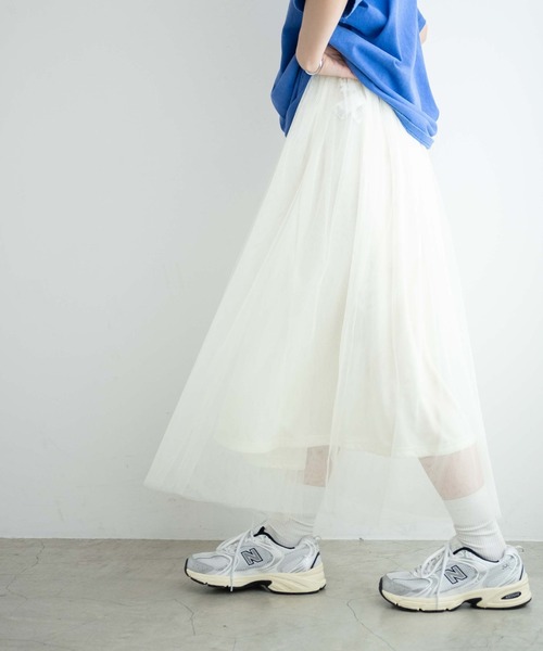 WEGO(ウィゴー)の「WEGO/【一部店限定】2wayボリュームチュールスカート(スカート・レディース・オフホワイト/ブラック・FREE)」の11枚目の写真