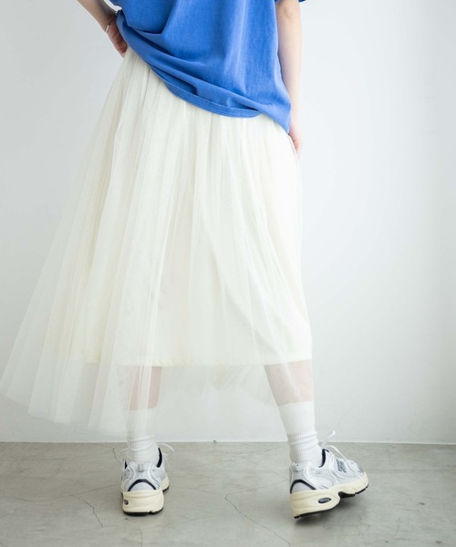 WEGO(ウィゴー)の「WEGO/【一部店限定】2wayボリュームチュールスカート(スカート・レディース・オフホワイト/ブラック・FREE)」の12枚目の写真