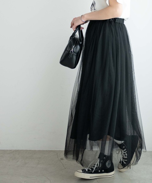 WEGO(ウィゴー)の「WEGO/【一部店限定】2wayボリュームチュールスカート(スカート・レディース・オフホワイト/ブラック・FREE)」の15枚目の写真
