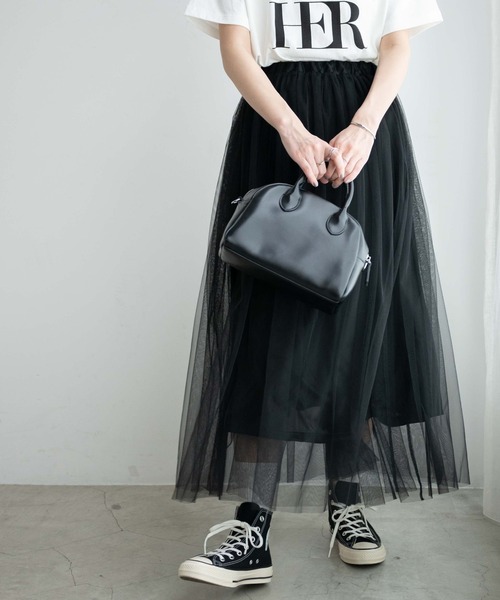 WEGO(ウィゴー)の「WEGO/【一部店限定】2wayボリュームチュールスカート(スカート・レディース・オフホワイト/ブラック・FREE)」の14枚目の写真