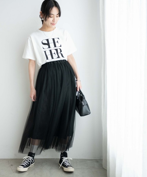 WEGO(ウィゴー)の「WEGO/【一部店限定】2wayボリュームチュールスカート(スカート・レディース・オフホワイト/ブラック・FREE)」の16枚目の写真