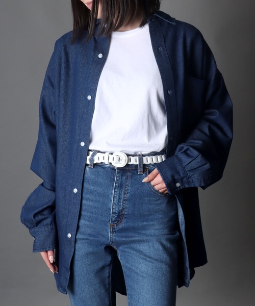 SOMETHING（サムシング）の「【SOMETHING】 チェーン レザーベルト（ベルト・レディース・キャメル/ホワイト/ブラック/ダークブラウン/ブラウン・FREE）」の13枚目の写真