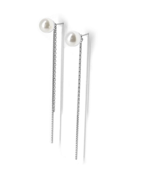 LHME(エルエイチエムイー)の「LHME チェーンドロップパールピアス/サージカルステンレス316L(金属アレルギー対応)(ピアス(両耳用)・レディース・シルバー/ゴールド・ONE SIZE)」の19枚目の写真