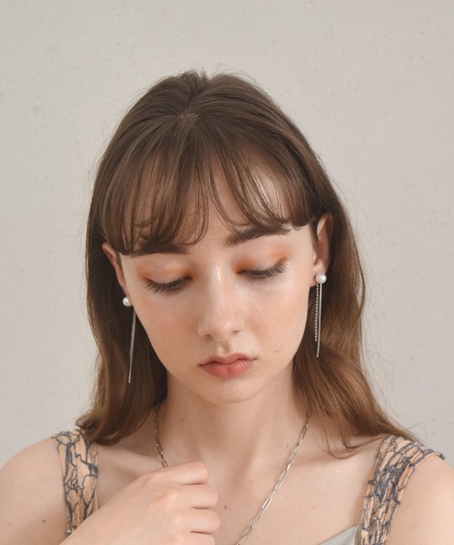 LHME(エルエイチエムイー)の「LHME チェーンドロップパールピアス/サージカルステンレス316L(金属アレルギー対応)(ピアス(両耳用)・レディース・シルバー/ゴールド・ONE SIZE)」の12枚目の写真