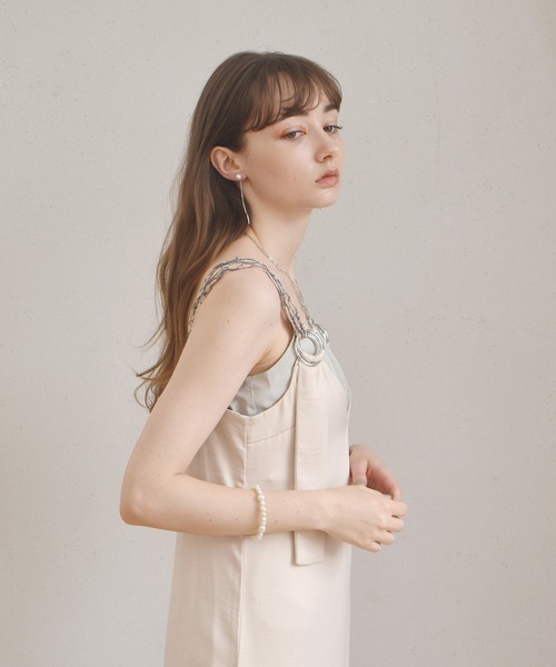 LHME(エルエイチエムイー)の「LHME チェーンドロップパールピアス/サージカルステンレス316L(金属アレルギー対応)(ピアス(両耳用)・レディース・シルバー/ゴールド・ONE SIZE)」の8枚目の写真