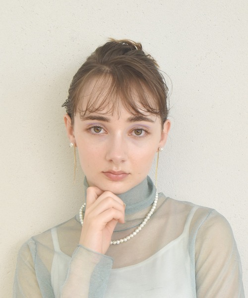 LHME(エルエイチエムイー)の「LHME チェーンドロップパールピアス/サージカルステンレス316L(金属アレルギー対応)(ピアス(両耳用)・レディース・シルバー/ゴールド・ONE SIZE)」の14枚目の写真