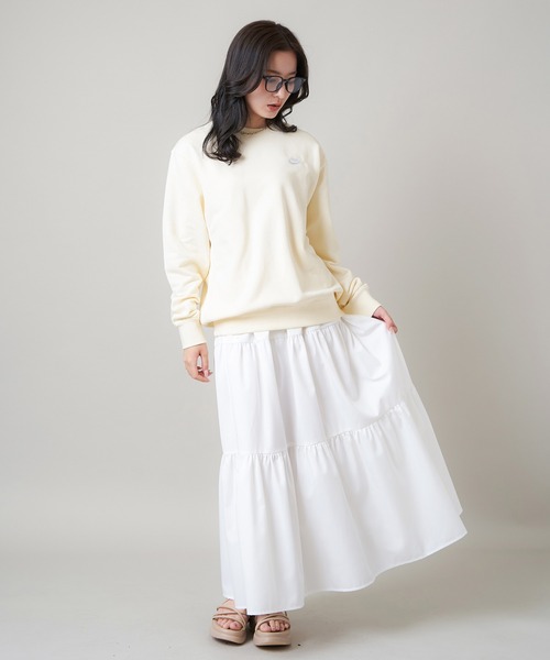 SPINNS（スピンズ）の「ティアードロングスカート（スカート・レディース・ブラック/ホワイト・ONESIZE）」の13枚目の写真