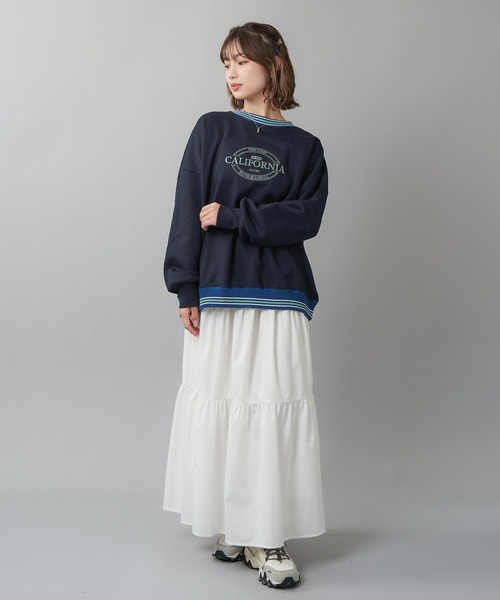 SPINNS（スピンズ）の「ティアードロングスカート（スカート・レディース・ブラック/ホワイト・ONESIZE）」の18枚目の写真