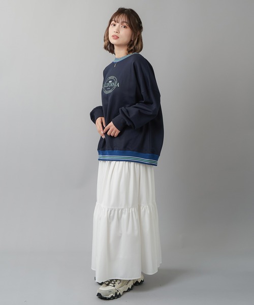 SPINNS（スピンズ）の「ティアードロングスカート（スカート・レディース・ブラック/ホワイト・ONESIZE）」の19枚目の写真