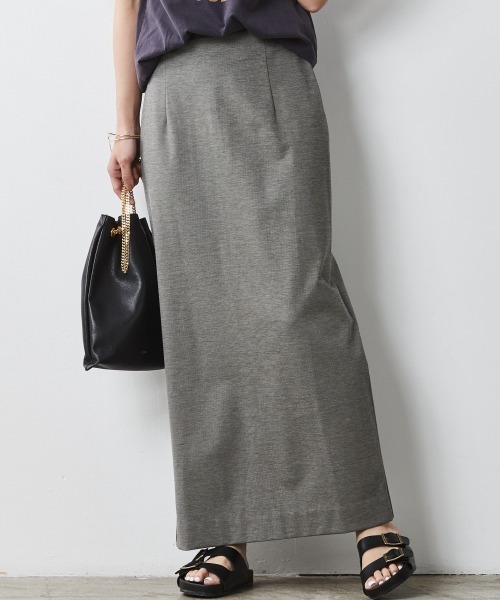 CHIC STYLE（シックスタイル）の「 カットソーマキシタイトスカート ＜大きいサイズ有＞シックスタイル（スカート・レディース・ブラック/グレー・5L/4L/LL/L/M/3L）」の21枚目の写真