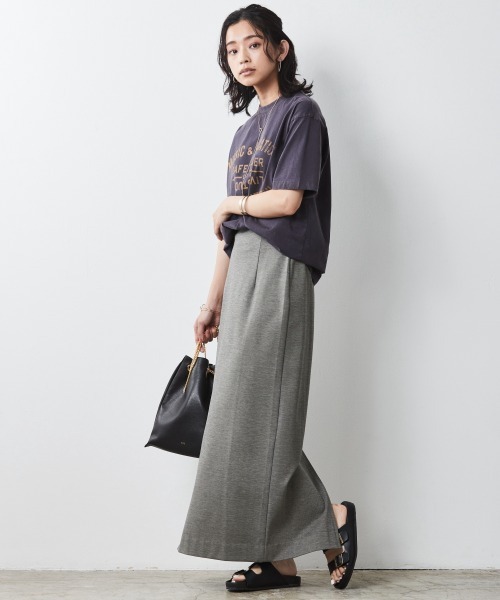 CHIC STYLE（シックスタイル）の「 カットソーマキシタイトスカート ＜大きいサイズ有＞シックスタイル（スカート・レディース・ブラック/グレー・5L/4L/LL/L/M/3L）」の22枚目の写真