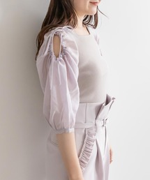 ボリュームスリーブカットプルオーバー