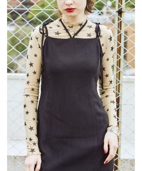 jouetie（ジュエティ）の「パターンシアーフィットトップス（Tシャツ/カットソー・レディース・ブラック/ベージュ・MEDIUM）」の8枚目の写真