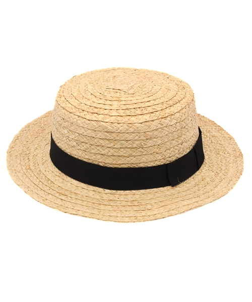 Ray BEAMS（レイビームス）の「Ray BEAMS / ラフィア カンカン帽（ハット・レディース・ナチュラル/ブラウン・ONE SIZE）」の2枚目の写真