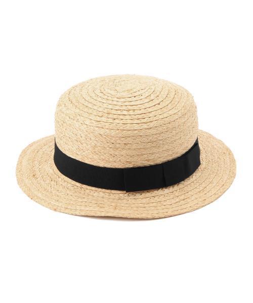 Ray BEAMS（レイビームス）の「Ray BEAMS / ラフィア カンカン帽（ハット・レディース・ナチュラル/ブラウン・ONE SIZE）」の8枚目の写真
