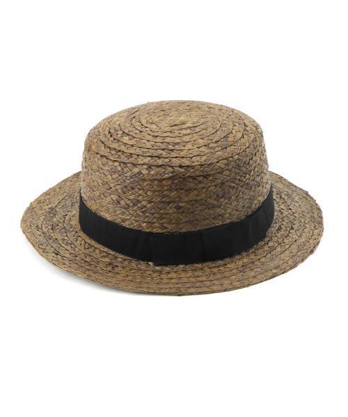 Ray BEAMS（レイビームス）の「Ray BEAMS / ラフィア カンカン帽（ハット・レディース・ナチュラル/ブラウン・ONE SIZE）」の9枚目の写真