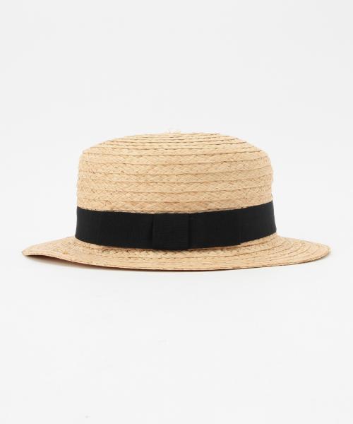 Ray BEAMS（レイビームス）の「Ray BEAMS / ラフィア カンカン帽（ハット・レディース・ナチュラル/ブラウン・ONE SIZE）」の10枚目の写真