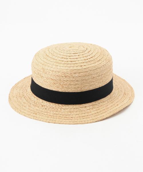 Ray BEAMS（レイビームス）の「Ray BEAMS / ラフィア カンカン帽（ハット・レディース・ナチュラル/ブラウン・ONE SIZE）」の11枚目の写真