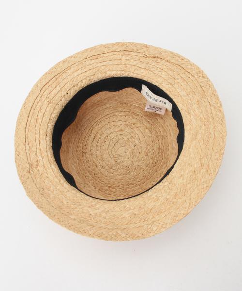Ray BEAMS（レイビームス）の「Ray BEAMS / ラフィア カンカン帽（ハット・レディース・ナチュラル/ブラウン・ONE SIZE）」の3枚目の写真