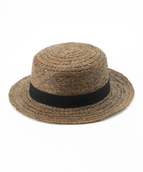 Ray BEAMS（レイビームス）の「Ray BEAMS / ラフィア カンカン帽（ハット・レディース・ナチュラル/ブラウン・ONE SIZE）」の5枚目の写真