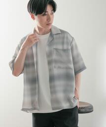 ITEMS URBANRESEARCH | プリントボーダー 半袖シアーシャツ(シャツ/ブラウス)