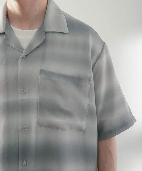 ITEMS URBANRESEARCH(アイテムズ アーバンリサーチ)の「プリントボーダー 半袖シアーシャツ(シャツ/ブラウス・メンズ・グレー/イエロー/ブルー・LARGE/MEDIUM)」の12枚目の写真