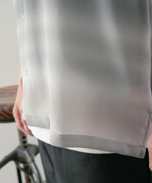 ITEMS URBANRESEARCH(アイテムズ アーバンリサーチ)の「プリントボーダー 半袖シアーシャツ(シャツ/ブラウス・メンズ・グレー/イエロー/ブルー・LARGE/MEDIUM)」の15枚目の写真