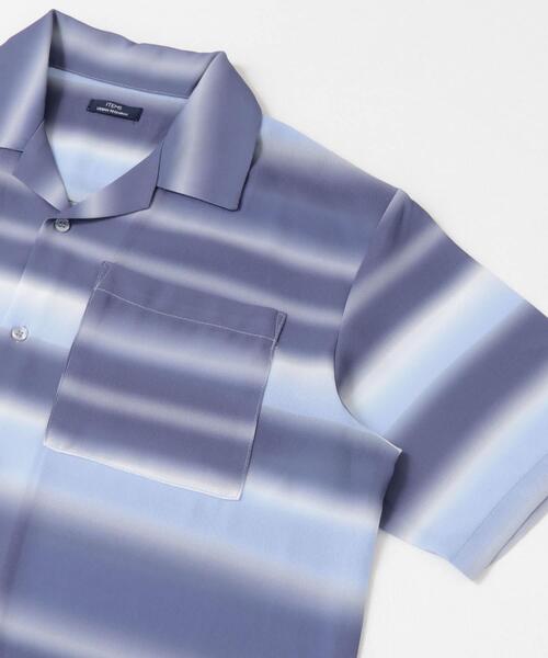 ITEMS URBANRESEARCH(アイテムズ アーバンリサーチ)の「プリントボーダー 半袖シアーシャツ(シャツ/ブラウス・メンズ・グレー/イエロー/ブルー・LARGE/MEDIUM)」の22枚目の写真