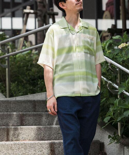 ITEMS URBANRESEARCH(アイテムズ アーバンリサーチ)の「プリントボーダー 半袖シアーシャツ(シャツ/ブラウス・メンズ・グレー/イエロー/ブルー・LARGE/MEDIUM)」の21枚目の写真