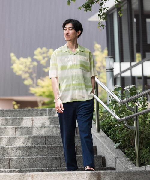 ITEMS URBANRESEARCH(アイテムズ アーバンリサーチ)の「プリントボーダー 半袖シアーシャツ(シャツ/ブラウス・メンズ・グレー/イエロー/ブルー・LARGE/MEDIUM)」の20枚目の写真
