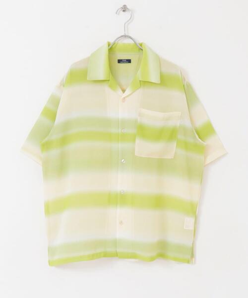 ITEMS URBANRESEARCH(アイテムズ アーバンリサーチ)の「プリントボーダー 半袖シアーシャツ(シャツ/ブラウス・メンズ・グレー/イエロー/ブルー・LARGE/MEDIUM)」の19枚目の写真