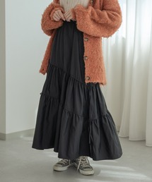 Ambre Neige | アシメギャザーリボンスカート／【WEB/EC限定商品】(スカート)