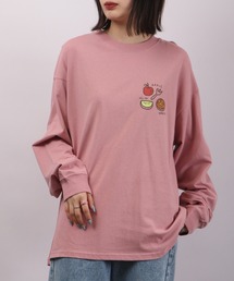 spiritoso フルーツブリント長袖Tシャツ