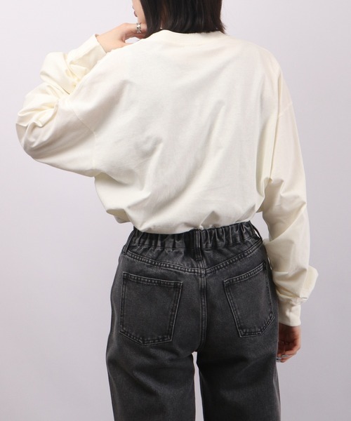 spiritoso(スピリトーゾ)の「spiritoso フルーツブリント長袖Tシャツ(Tシャツ/カットソー・レディース・オフホワイト/サーモンピンク・F)」の11枚目の写真