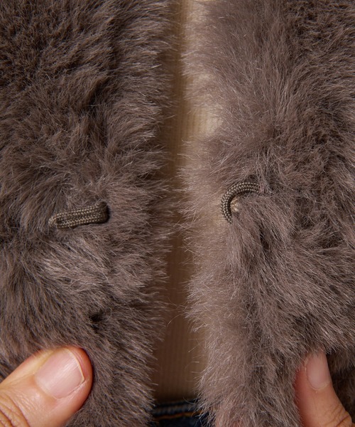 RIVE DROITE（リヴドロワ）の「リバーシブルエコファーベスト（ベスト・レディース・アイボリー/モカ・FREE）」の16枚目の写真