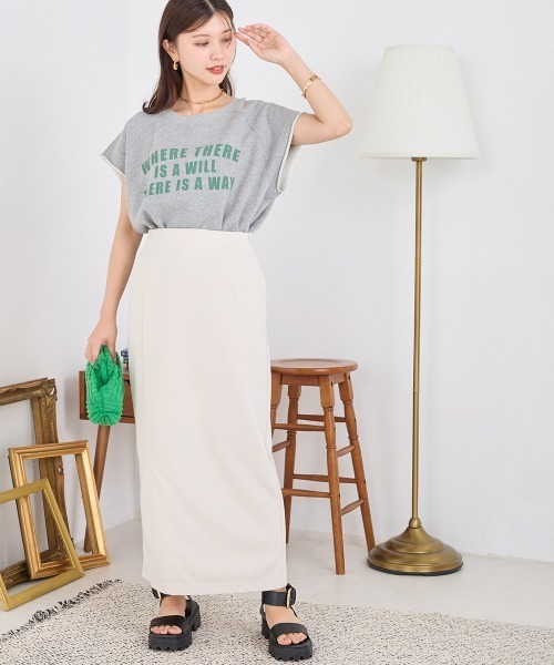 OMNES（オムネス）の「裏毛フレンチスリーブプルオーバー（Tシャツ/カットソー・レディース・ベージュ/グレー/チャコール・FREE）」の7枚目の写真