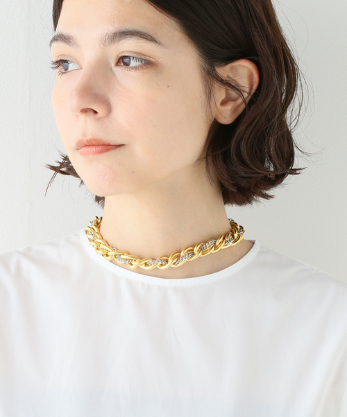 Bijou R.I (ビジューアールアイ)の「【Bijou R.I /ビジューアールアイ】STITCH CHAIN ネックレス(ネックレス・レディース・ゴールド・FREE)」の2枚目の写真