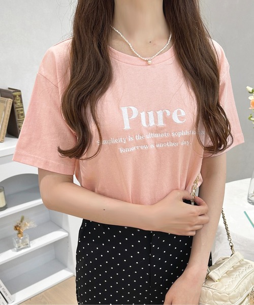 apres jour(アプレジュール)の「きらきら刺繍Tシャツ【ZOZOTOWN限定アイテム】(Tシャツ/カットソー・レディース・ラベンダー/オフホワイト/ピンク/ネイビー・フリー/X-LARGE)」の16枚目の写真