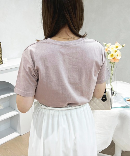 apres jour(アプレジュール)の「きらきら刺繍Tシャツ【ZOZOTOWN限定アイテム】(Tシャツ/カットソー・レディース・ラベンダー/オフホワイト/ピンク/ネイビー・フリー/X-LARGE)」の11枚目の写真