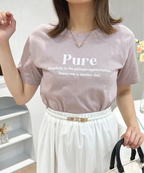 apres jour(アプレジュール)の「きらきら刺繍Tシャツ【ZOZOTOWN限定アイテム】(Tシャツ/カットソー・レディース・ラベンダー/オフホワイト/ピンク/ネイビー・フリー/X-LARGE)」の7枚目の写真