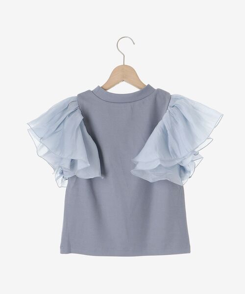 MAJESTIC LEGON（マジェスティックレゴン）の「ダブルフレアースリーブトップス（Tシャツ/カットソー・レディース・アイボリー/ブラック/ブルー・MEDIUM）」の14枚目の写真