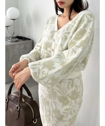 フラワーシャギーカーデトップス