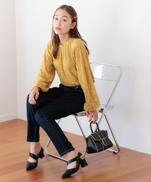 mysty woman（ミスティウーマン）の「ねじりストラップシューズ 974459（パンプス・レディース・オフホワイト/ブラック・MEDIUM/LARGE）」の12枚目の写真