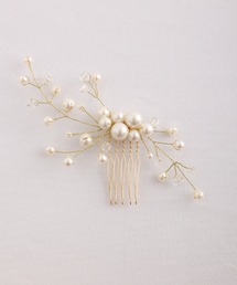 PourVous（プールヴー）の「パール×クリアビースヘアコームオケージョン フォーマル 結婚式 二次会 お呼ばれ（その他ヘアアクセサリー）」